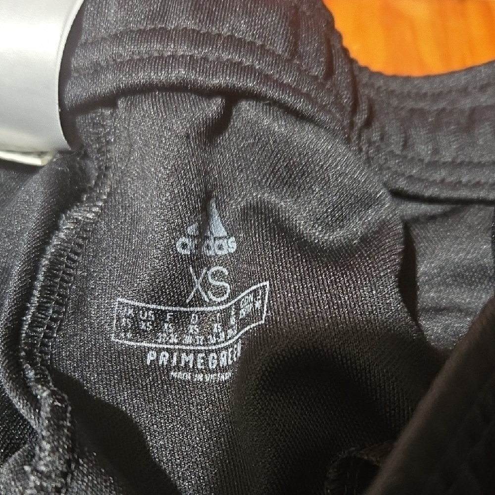 adidas Mens Sz Xs Black Joggers with Silver Stripes - Picture 2 of 5